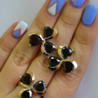 Срібний набір з накладками з золота