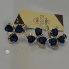 Срібний набір з накладками з золота