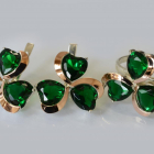 Срібний набір з накладками з золота