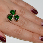 Срібна каблучка з пластинами із золота