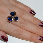 Срібна каблучка з пластинами із золота