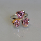 Срібна каблучка з пластинами із золота