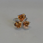 Срібна каблучка з пластинами із золота