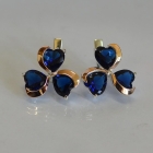 Срібні сережки з золотими напайками