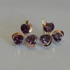 Срібні сережки з золотими напайками