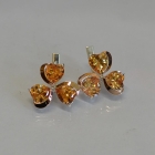 Срібні сережки з золотими напайками