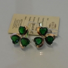 Срібні сережки з золотими напайками