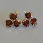 Срібні сережки з золотими напайками