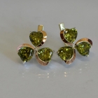 Срібні сережки з золотими напайками