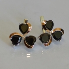 Срібні сережки з золотими напайками