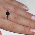 Срібна каблучка з золотими вставками