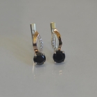 Срібні сережки з золотими накладками