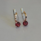 Срібні сережки з золотими накладками