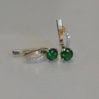 Срібні сережки з золотими накладками