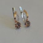 Срібні сережки з золотими накладками