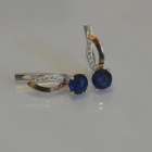 Срібні сережки з золотими накладками