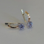 Срібні сережки з золотими накладками