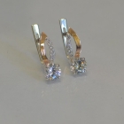 Срібні сережки з золотими накладками