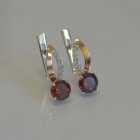 Срібні сережки з золотими накладками