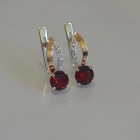 Срібні сережки з золотими накладками