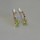 Срібні сережки з золотими накладками