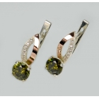 Срібні сережки з золотими накладками