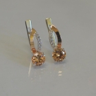 Срібні сережки з золотими накладками