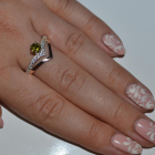 Срібна каблучка з золотими пластинами