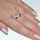 Срібна каблучка з золотими пластинами