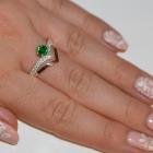 Срібна каблучка з золотими пластинами