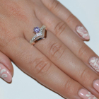 Срібна каблучка з золотими пластинами