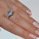 Срібна каблучка з золотими пластинами