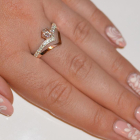 Срібна каблучка з золотими пластинами