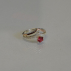 Срібна каблучка з золотими пластинами