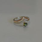 Срібна каблучка з золотими пластинами