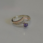 Срібна каблучка з золотими пластинами