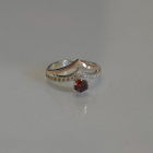 Срібна каблучка з золотими пластинами