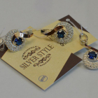 Срібний набір з золотими накладками