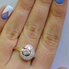 Срібний набір з золотими накладками