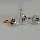 Срібний набір з золотими накладками