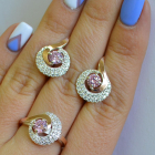 Срібний набір з золотими накладками