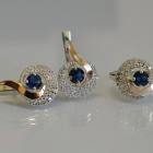 Срібний набір з золотими накладками