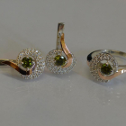 Срібний набір з золотими накладками