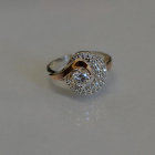 Срібна каблучка з золотими напайками