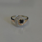 Срібна каблучка з золотими напайками