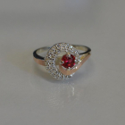 Срібна каблучка з золотими напайками