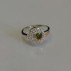 Срібна каблучка з золотими напайками