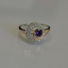 Срібна каблучка з золотими напайками