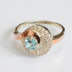 Срібна каблучка з золотими напайками