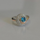 Срібна каблучка з золотими напайками